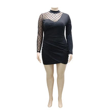 Load image into Gallery viewer, BLACK MESH BODYCON DRESS
