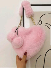 Load image into Gallery viewer, HEART FUZZY BAG
